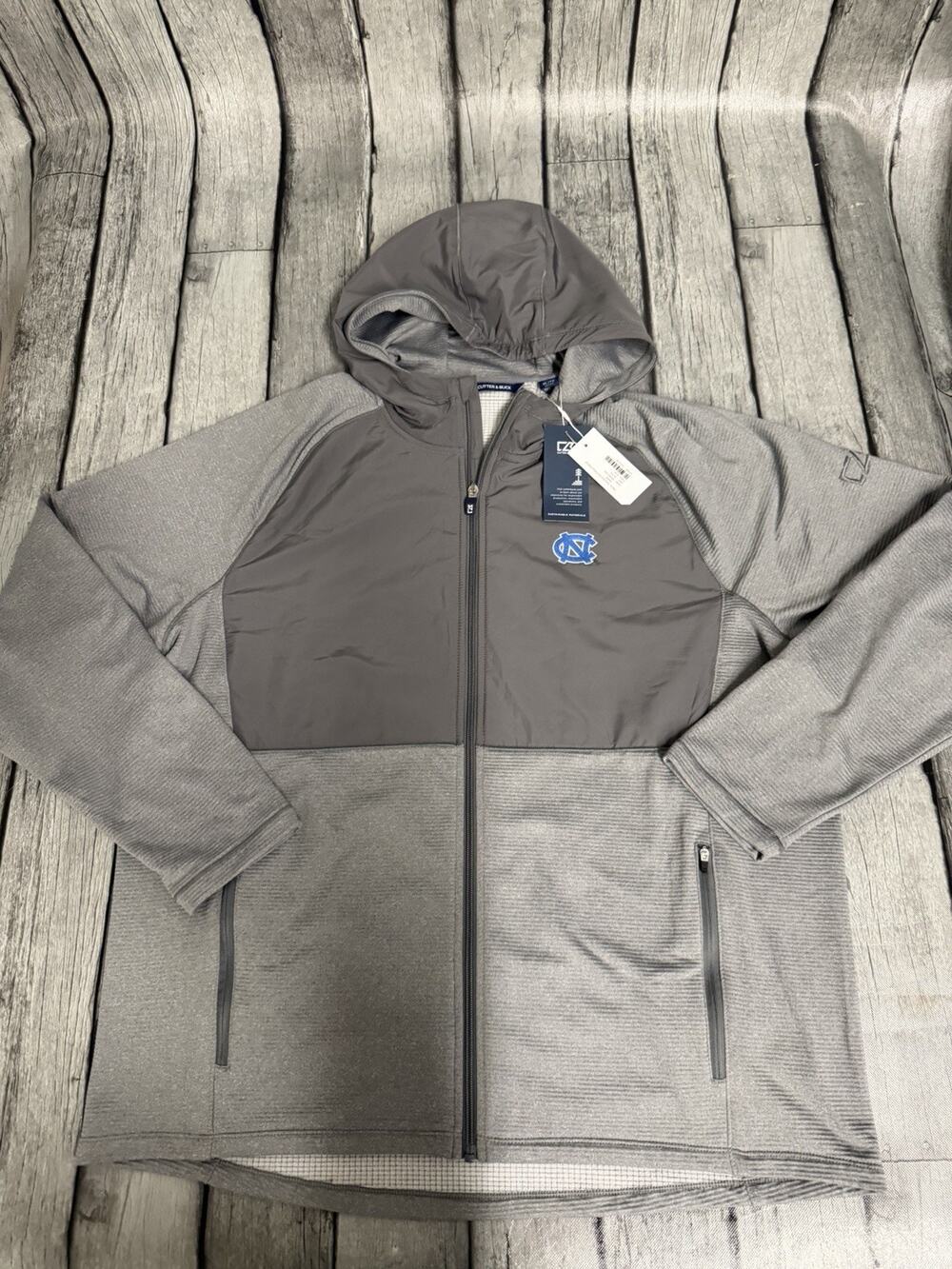 NWT Men’s Cutter & Buck North Carolina Tar Heels Peshastin Eco Fleece Jacket XL